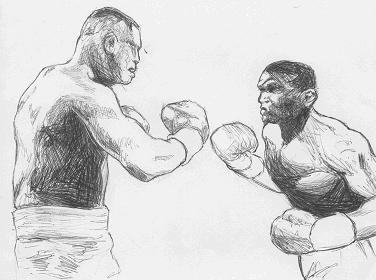 James Buster Dougals vs. Mike Tyson (Illustrator: Thomas Mesenbring Field)