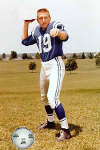 Johnny Unitas playing soccer